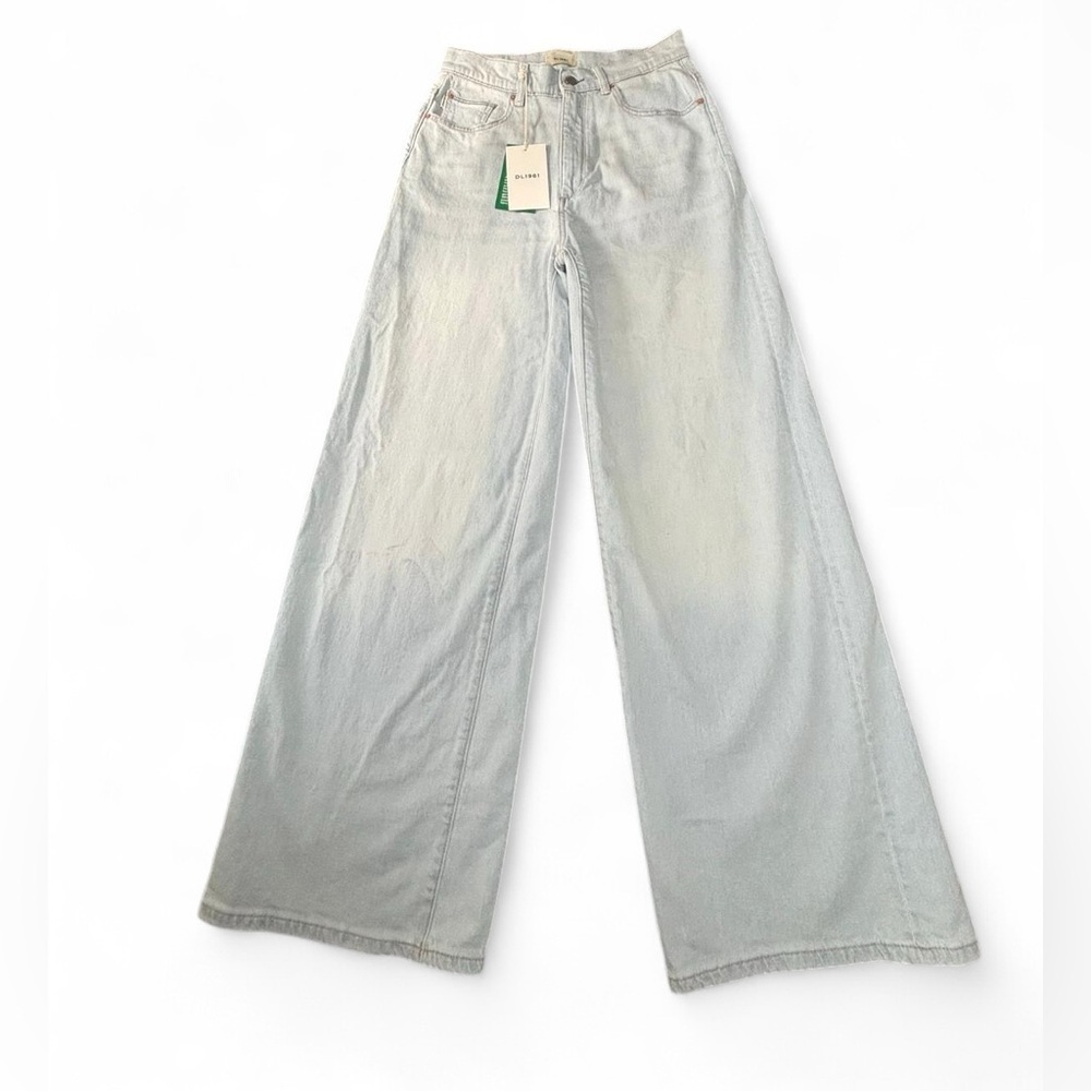 DL1961 Hepburn Wide Leg Jeans Light Wash High Rise Size 28 NWT